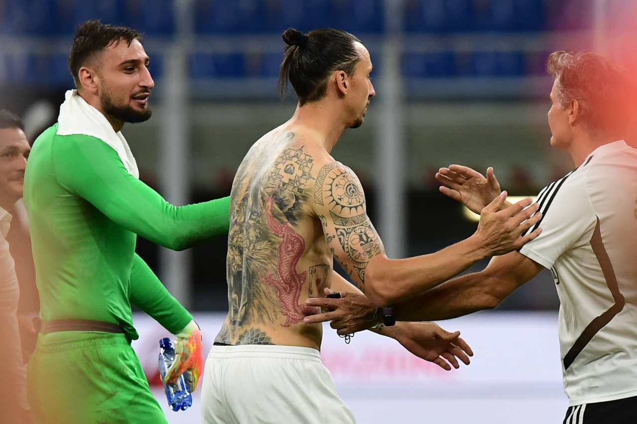 ibrahimovic e donnarumma milan