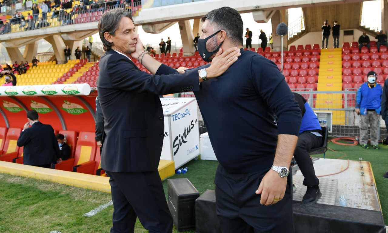 Gattuso e Inzaghi Juve