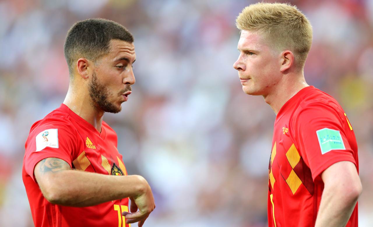 Infortunio De Bruyne Hazard Belgio