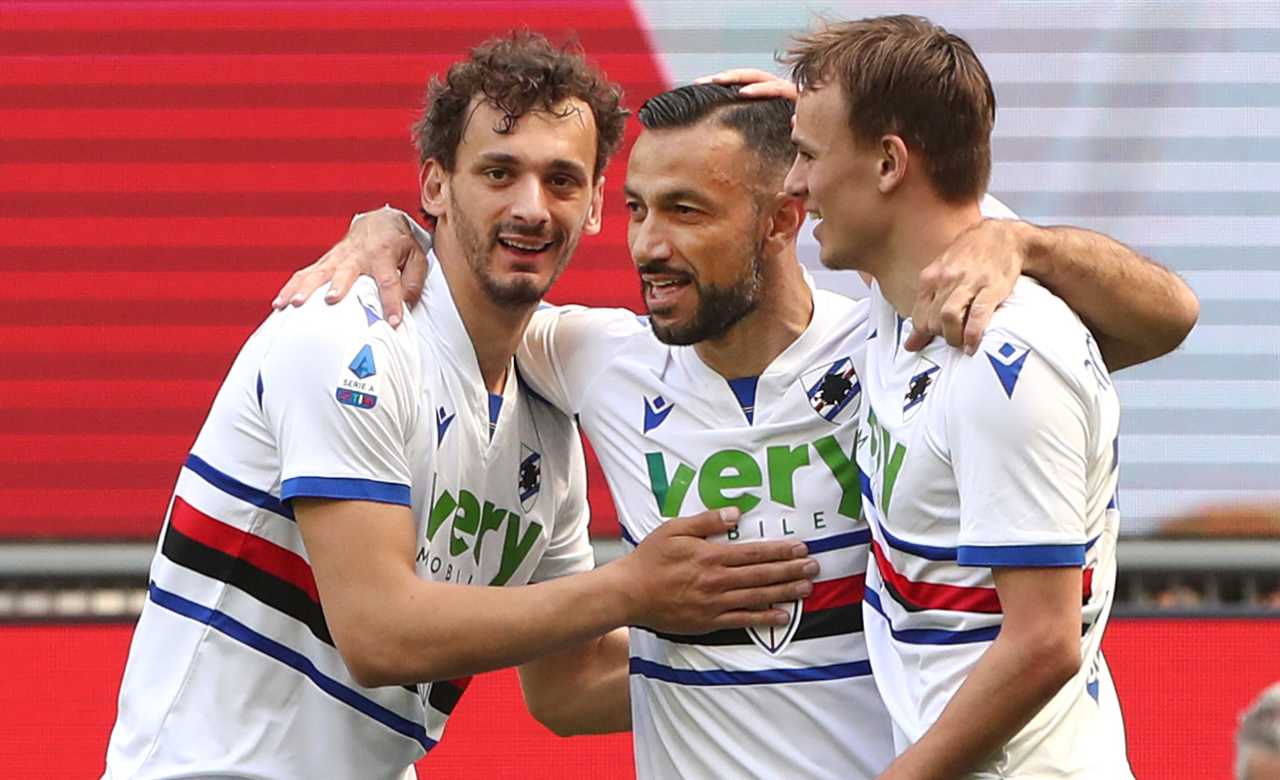 Sampdoria infortunio Gabbiadini