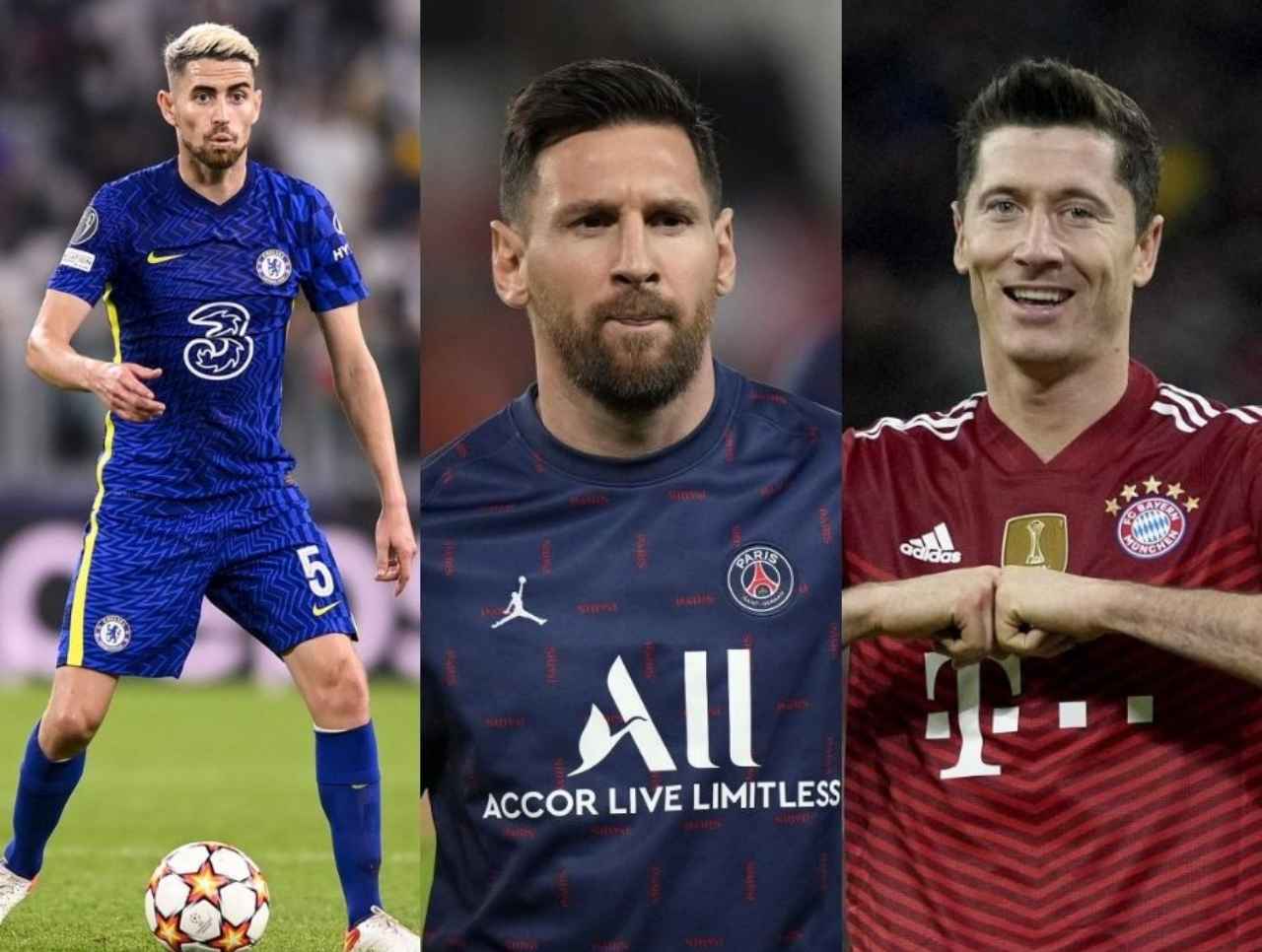 pallone d'oro 2021 messi lewandowski jorginho