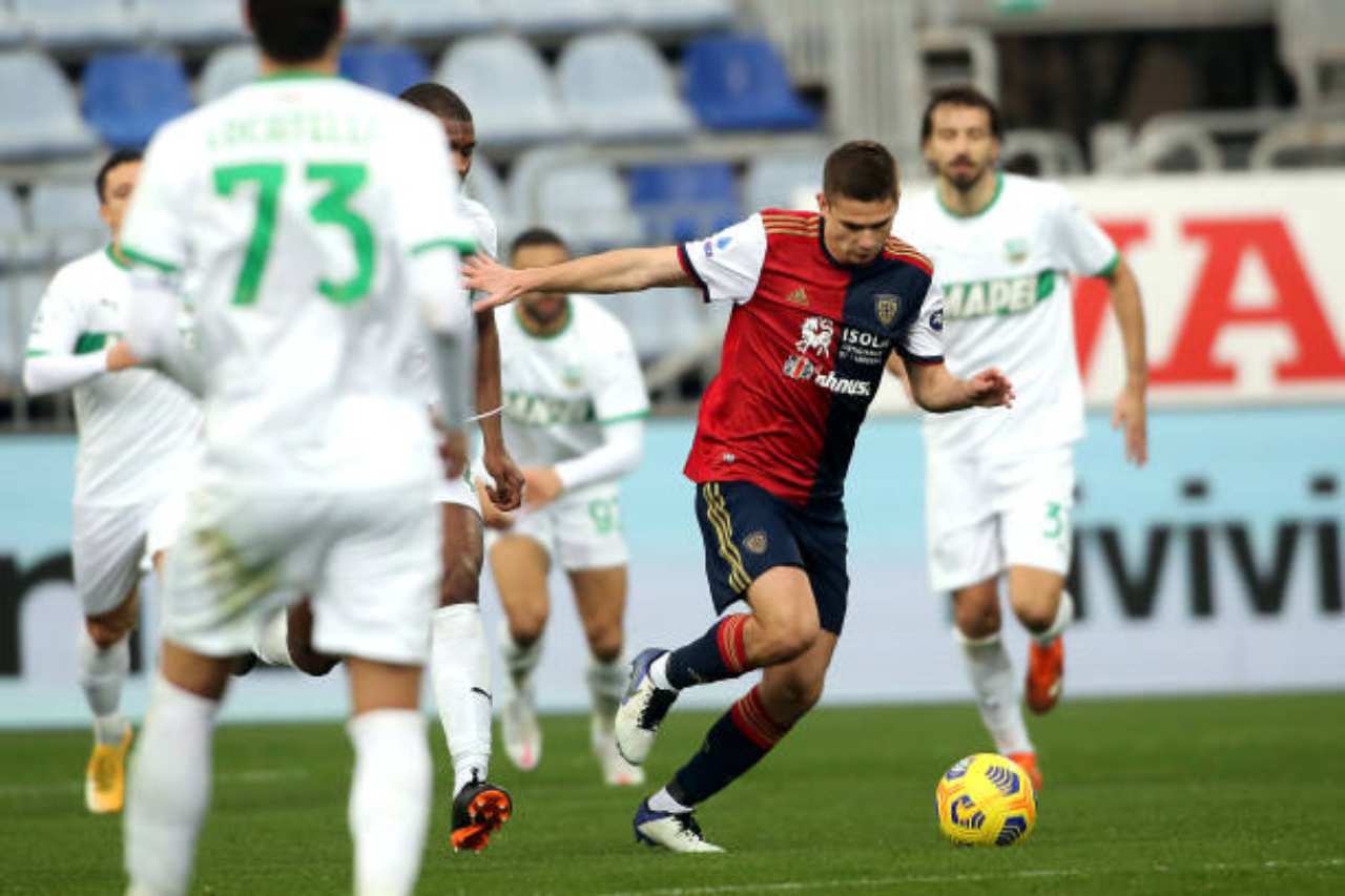 sassuolo cagliari formazioni diretta