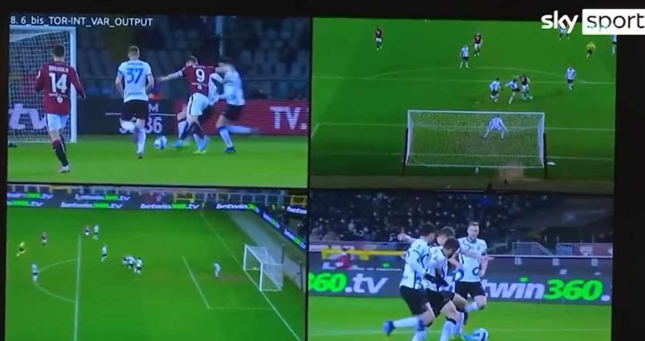 Torino-Inter VAR - Stopandgoal.com (Foto da Sky Sport)