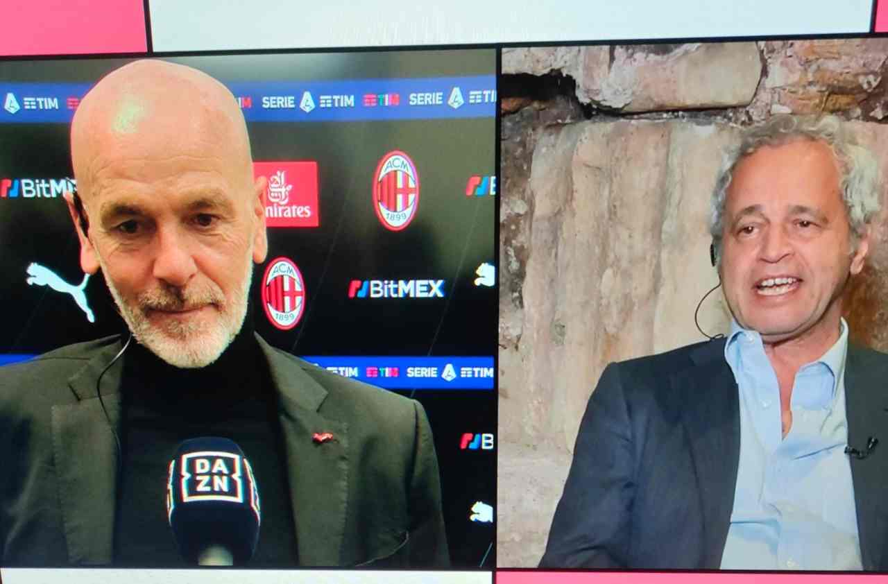 Pioli Milan-Bologna (Foto DAZN)