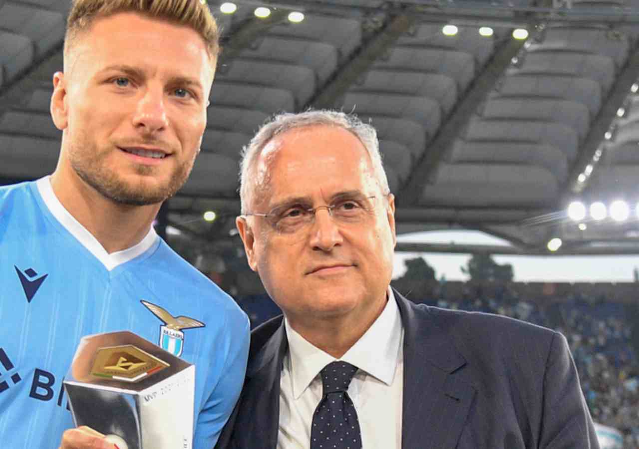 Lotito in foto con Ciro Immobile - Stopandgoal.com (La Presse)