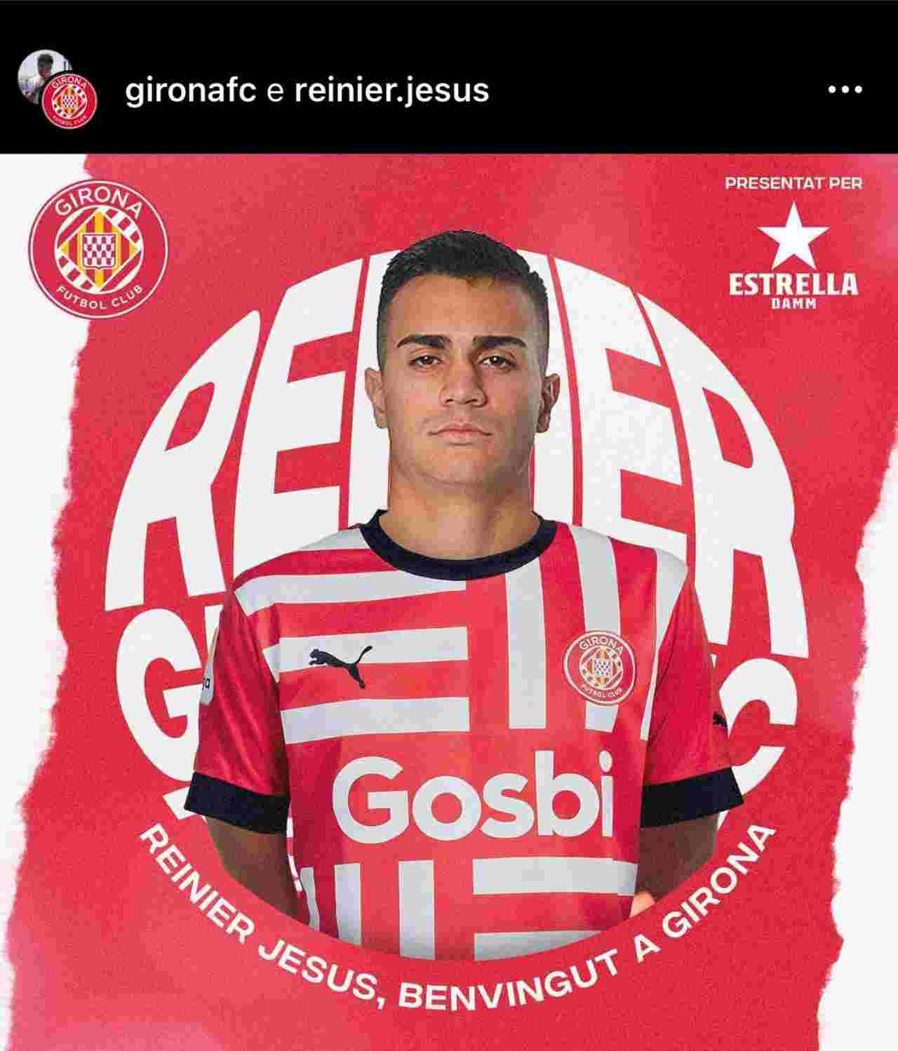 Reinier, calciomercato Girona - stopandgoal.com (Instagram @gironafc)