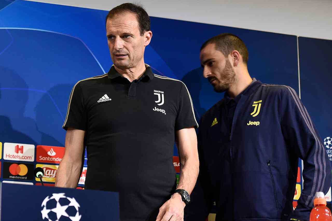 Allegri e Bonucci, PSG-Juventus - stopandgoal.com (La Presse)