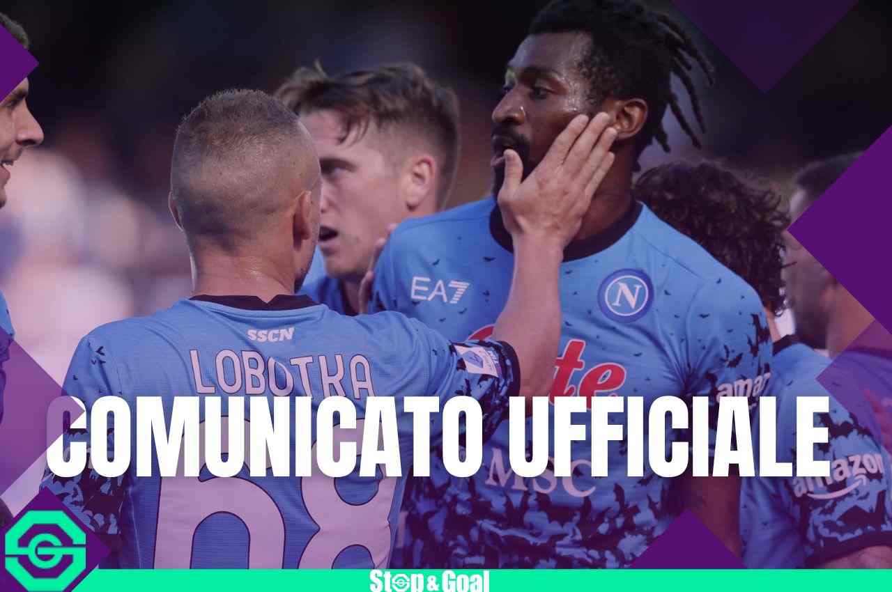 Infortunio Napoli, comunicato ufficiale - stopandgoal.com (La Presse)