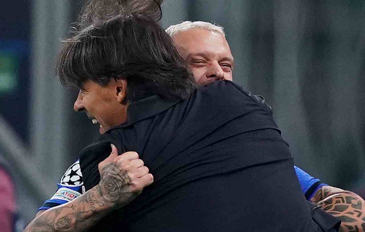 Inzaghi e Dimarco, Inter-Barcellona - stopandgoal.com (La Presse)