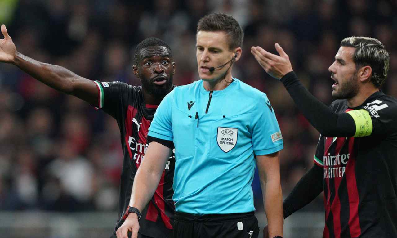 Tomori rigore Milan Chelsea arbitro squalifica