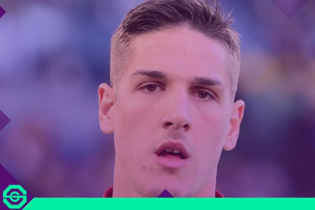 zaniolo riscaldamento - lapresse