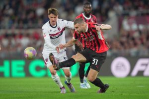 Juan Miranda e Strahinja Pavlovic durante la finale di Coppa Italia